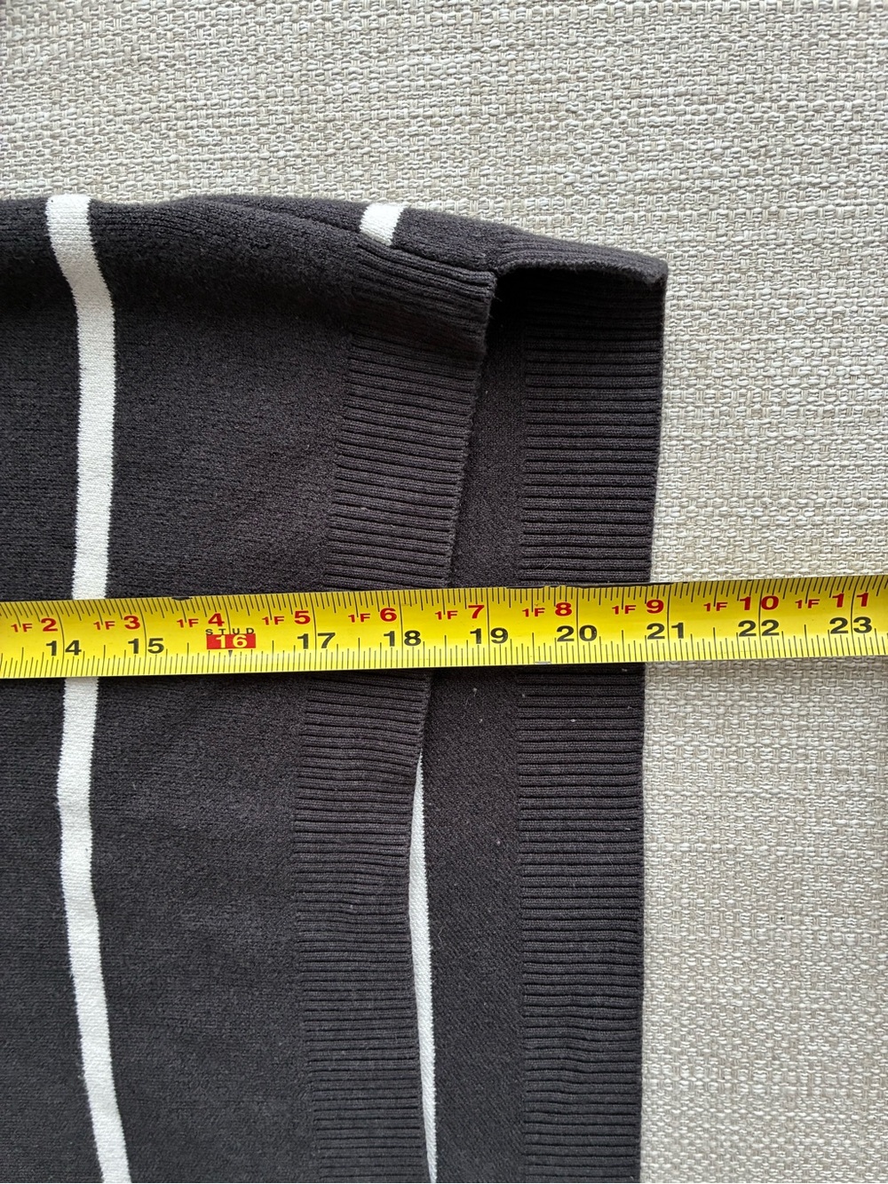 Free People Sweater Women’s M Paulie Stripe Turtleneck Black White Oversized - Picture 12 of 13